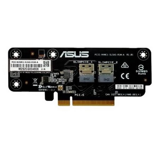 Аксессуар ASUS Плата расширения/ RS300-E11/PCIE-NVME1-SLSAS-R1M-A//SLIM-SAS CABLE/2 NVME