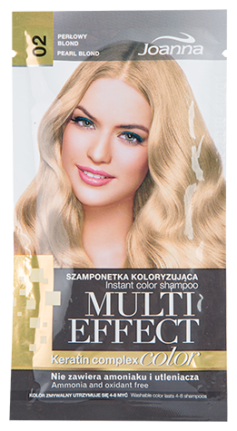 Joanna шампунь Multi Effect Color Keratin complex, тон 02 Перламутровый блонд