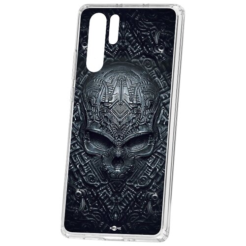фото Чехол на huawei p30 pro kruche print череп техно