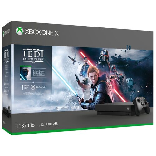 фото Игровая приставка Microsoft Xbox One X черный + Star Wars Jedi: Fallen Order + EA Access 1 месяц + XBoxLiveGold 1 месяц + Game Pass 1 месяц