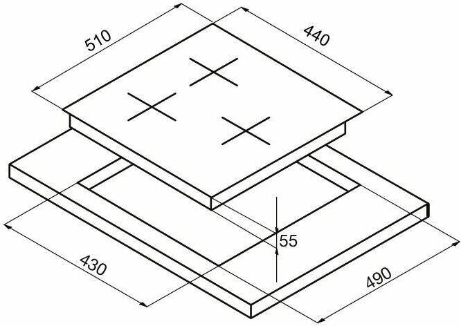 Встраиваемые электрические панели Korting/ Индукционная, 5x45x51 см, Стеклокерамика, ширина 45см, сенсорное управление Multi Touch, 3 индукционные зоны нагрева, режим Booster, таймер, индикация остато - фотография № 3