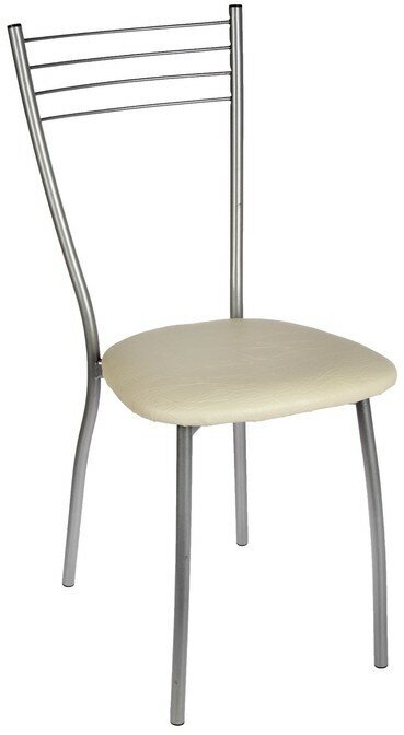 фото Стул "Сильвия", Серебристый металлик/Молочный