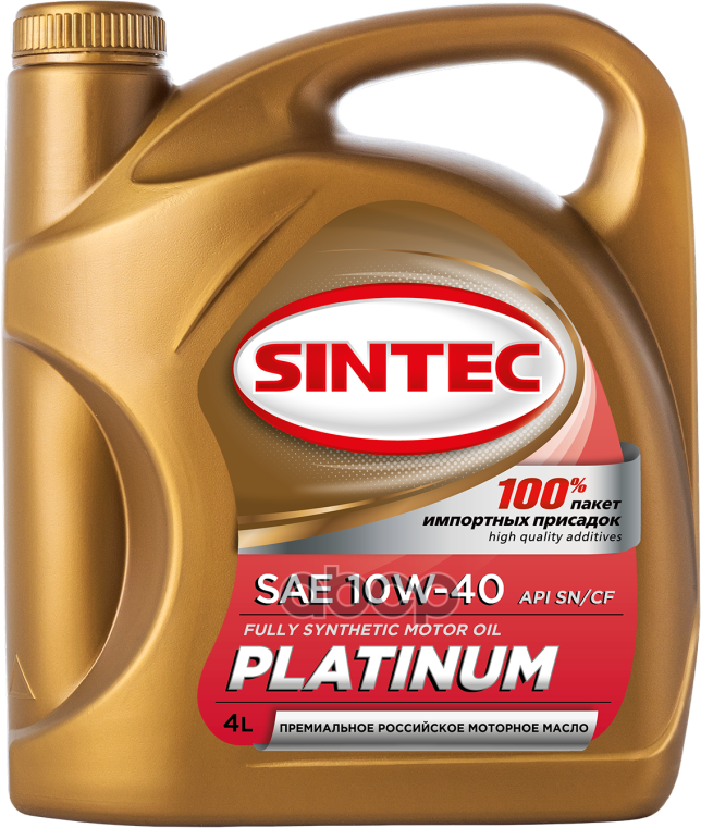 SINTEC Масло Моторное Sintec Platinum 4L 10W40 Sn/Cf