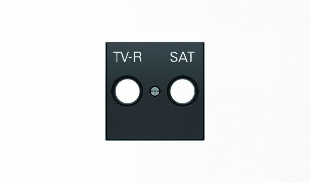 ABB SKY Чёрный бархат Накладка для TV-R-SAT розетки 2CLA855010A1501 (7 шт.)