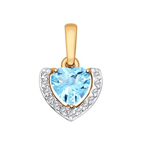 фото Sokolov подвеска из золота с топазом и фианитами 731606