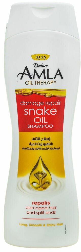 Amla Oil Therapy, Damage Repair SNAKE OIL Shampoo, Dabur (Шампунь со змеиным маслом для поврежденных волос, Дабур), 400 мл.