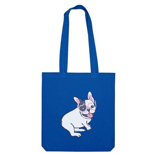 Сумка шоппер Us Basic, синий сумка mr bulli французский бульдог в очках собака рисунок белый