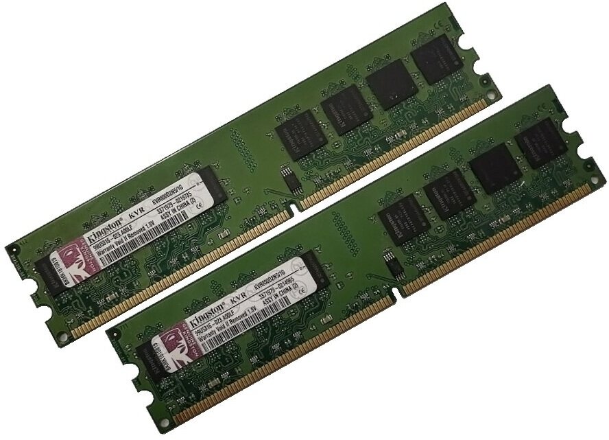 ОЗУ Dimm 2Gb PC2-6400(800)DDR2 Kingston KVR800D2N5/1G 99U5316-023. A00LF (Kit 2x1Gb)