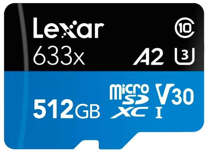 Карта памяти Lexar microSDXC Class 10 UHS Class 3 A2 V30 633x + SD adapter