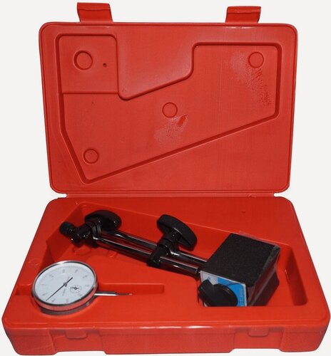 Изображение товара Индикатор эврика ER-86302 часового типа с магнитной стойкой (погрешность-0,01мм) в кейсе