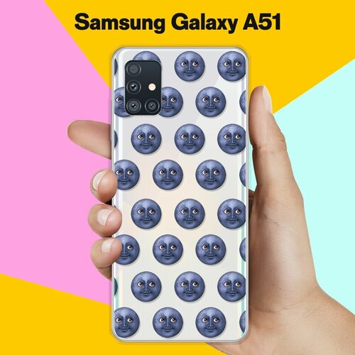 Силиконовый чехол Луна на Samsung Galaxy A51 чехол силиконовый прозрачный на samsung galaxy a51 самсунг а51 прозрачный