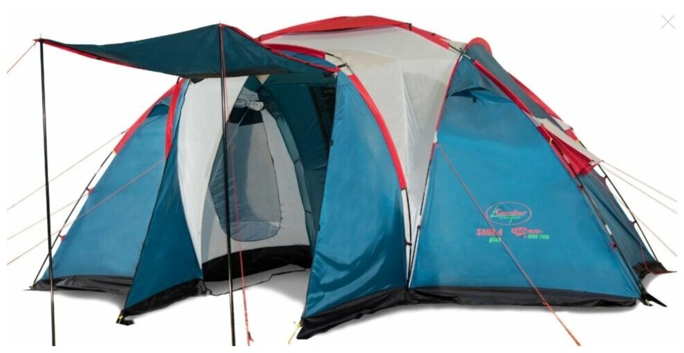 Палатка кемпинговая четырехместная Canadian Camper SANA 4, royal