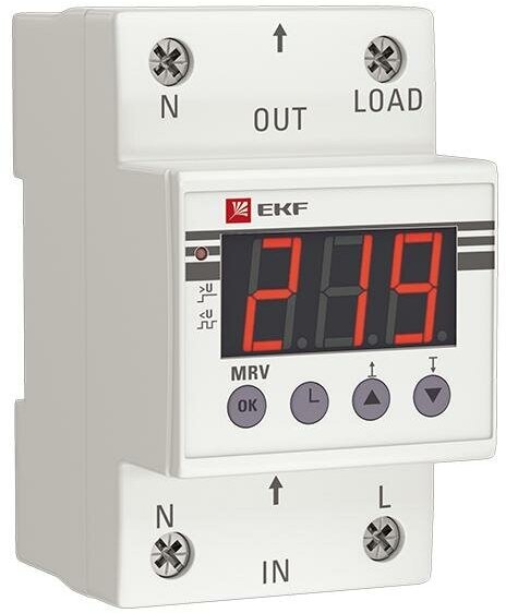 Реле напряжения с дисплеем MRV 63А PROxima EKF MRV-63A (1 шт.)