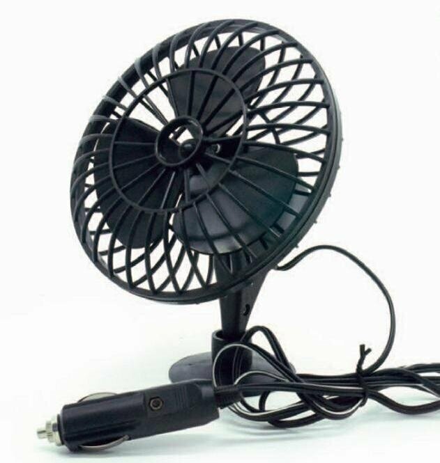 Вентилятор автомобильный AVS Сomfort 9041 12В 5" (корпус: пластик, цвет: чёрный)