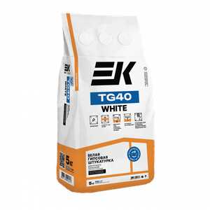 Штукатурная смесь гипсовая ЕК ТG40 /5 кг White (144) <b>Штукатурка</b> ЕК TG40 MASTER предназначена для выр