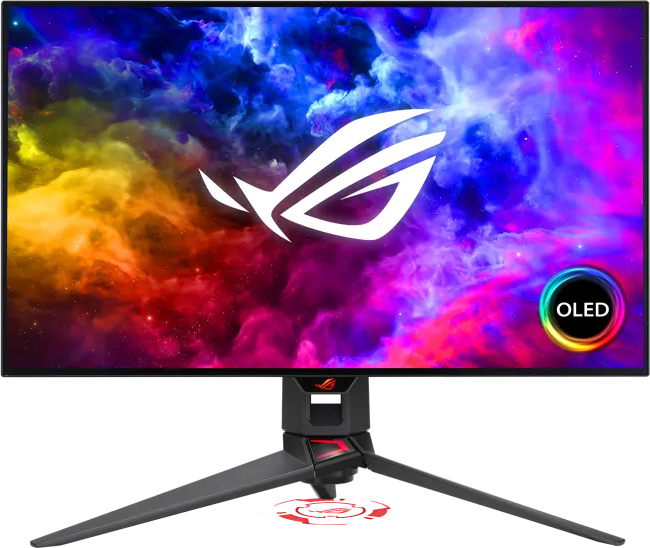 27" OLED Монитор ASUS ROG PG27AQDM (2023), 2560×1440, 109 PPI , 16:9 , 240 Гц , 10 Bit , 0,03 мс , OLED