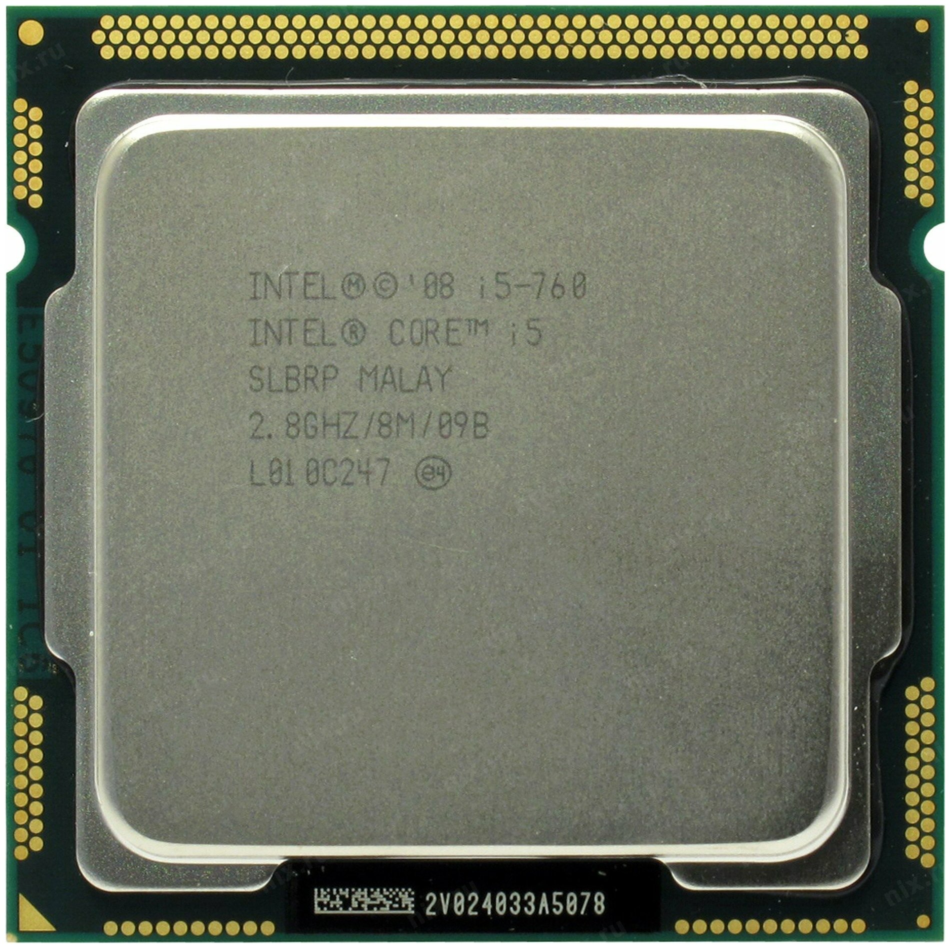 Процессор Intel Core i5-760 Lynnfield (2800MHz, LGA1156, L3 8192Kb)