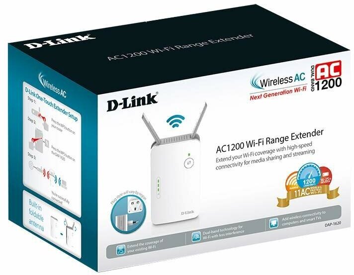 Повторитель беспроводного сигнала D-Link DAP-1620 белый (dap-1620/ru/b1a) - фото №3