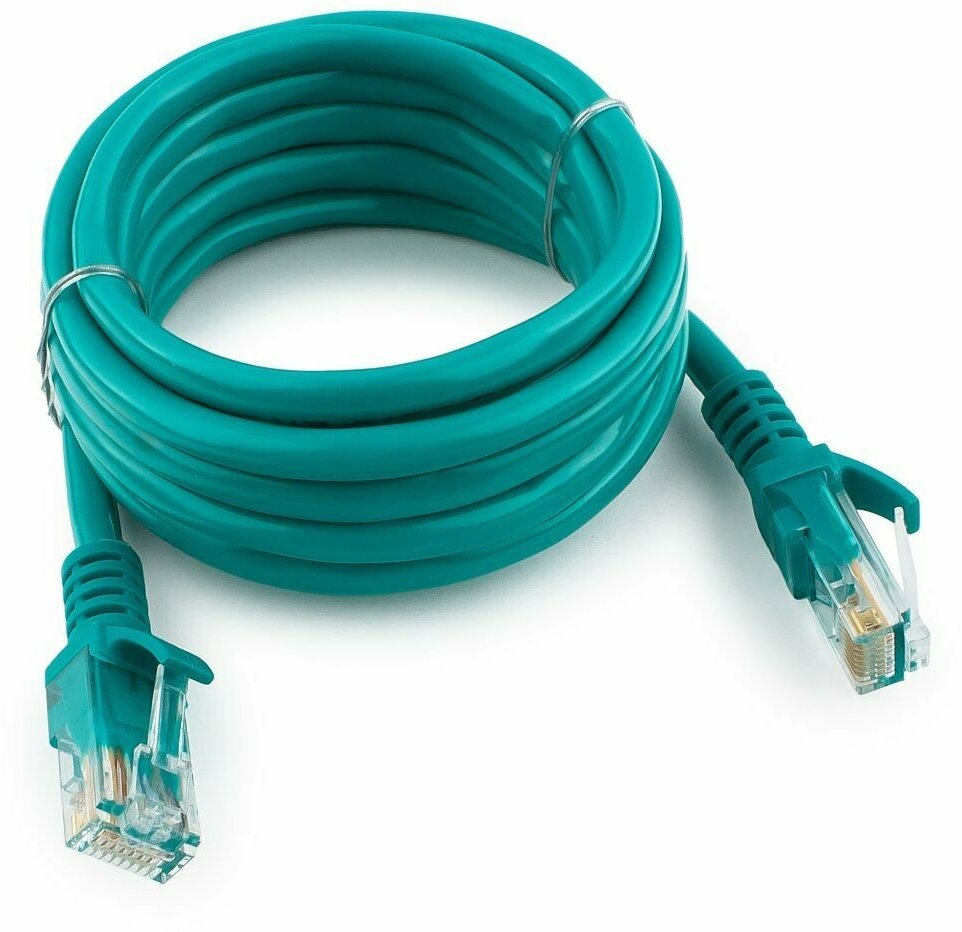 Набор из 3 штук Патч-корд UTP Cablexpert PP12-2M/G категория 5e, 2 м, литой, многожильный, зелёный