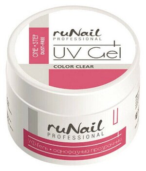 RuNail Professional/ Однофазный УФ-гель DUST FREE цвет: прозрачный, 15 г № 2400