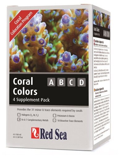 Добавка Red Sea Coral Colors ABCD 4x100мл