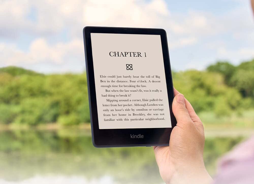 Электронная книга Amazon Kindle PaperWhite 2021 16Gb Denim Ad-Supported с фирменной обложкой