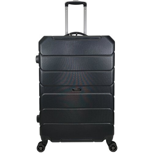 фото Чемодан – большой (размер l) 105 л, 73x49x29 см, двойные колеса, цвет черный freedom