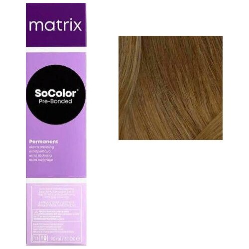 Matrix SoColor Pre-bonded стойкая крем-краска для седых волос Extra coverage, 506NW темный блондин натуральный, 90 мл matrix socolor pre bonded стойкая крем краска для седых волос extra coverage 506na темный блондин натуральный пепельный 90 мл