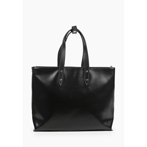 Сумка  тоут Olio Rosti повседневная, натуральная кожа, черный