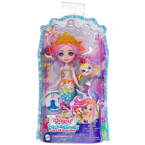 Кукла Mattel Enchantimals Рыбка с питомцем FNH22/Рыбка кукла enchantimals с питомцем ladybug fnh22 розовый