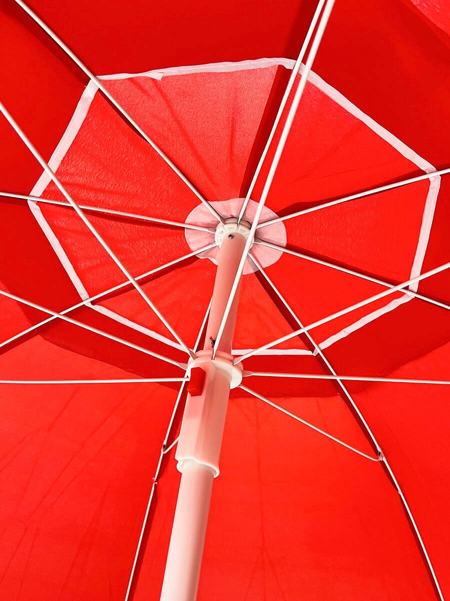 Зонт пляжный Meddo от солнца на море 8202 / красный - фотография № 5