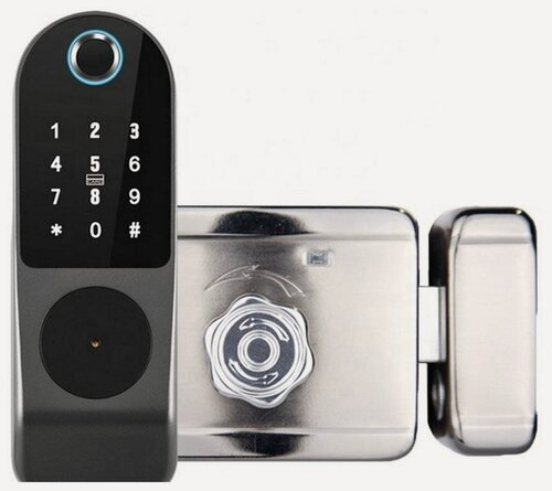 Изображение товара Биометрический умный Wi-Fi механический кодовый замок на калитку - HD-com Туйя-WiFi SL(8.1.2) (S10168S81) (уличное использование IP 65)