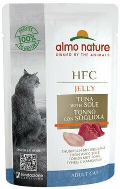 Almo Nature Паучи Тунец и Камбала в Желе для кошек (Classic Nature Jelly - Tuna&Sole) 0,055 кг x 1 шт. - фотография № 1