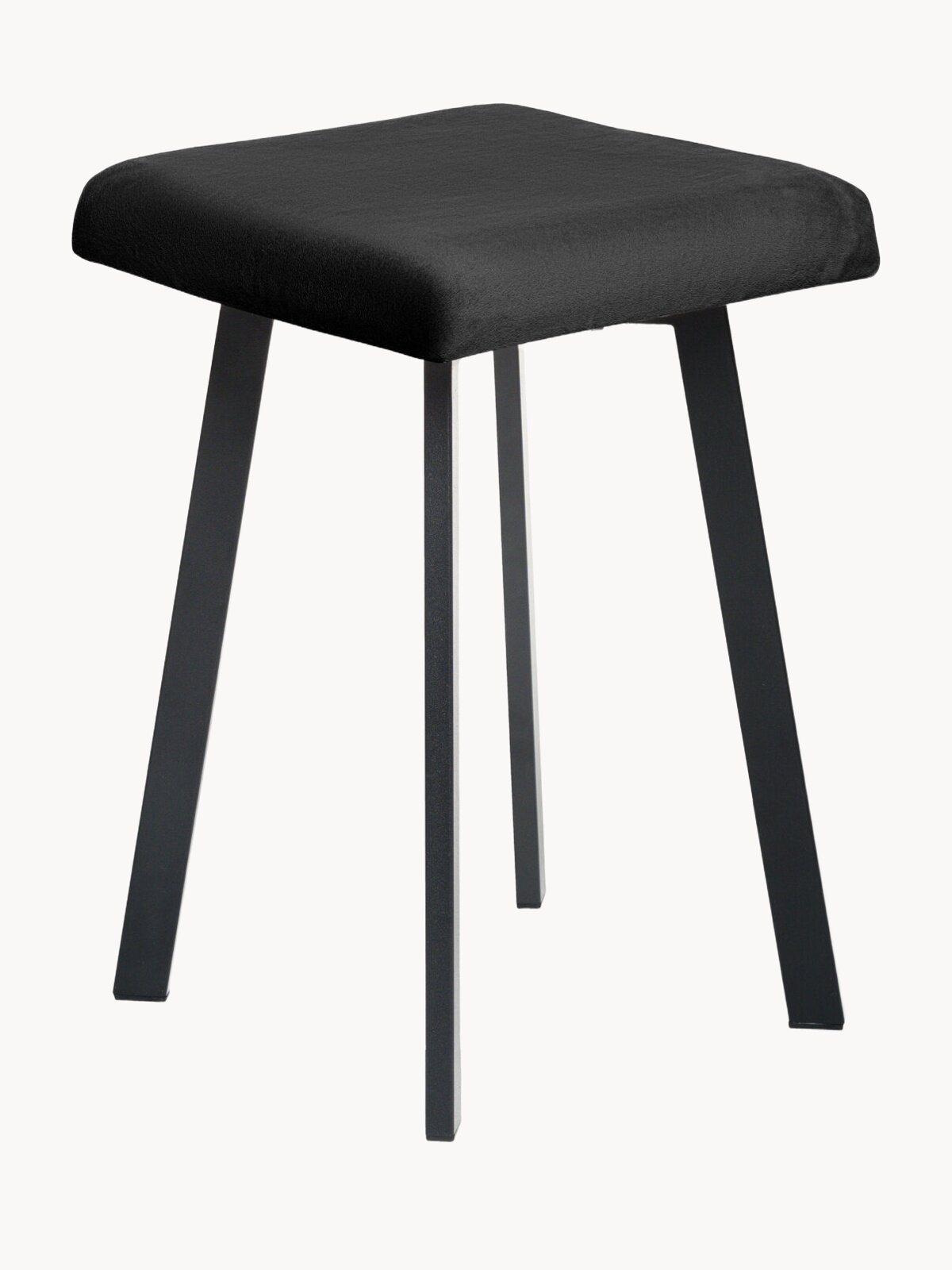 Чехол на табурет квадратный 2 штуки до 35 см велюр прочный черный