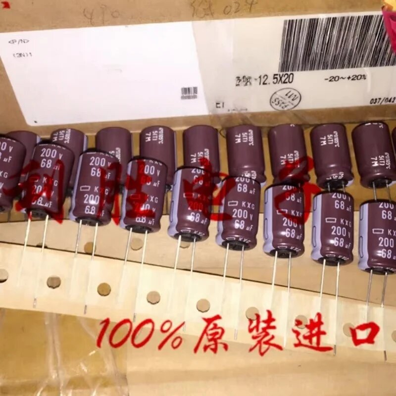 10 шт, 68 мкФ 200 в NCC, Черный Алмазный конденсатор 200 в 68 мкФ X 20 KXG, высокая частота, низкое сопротивление
