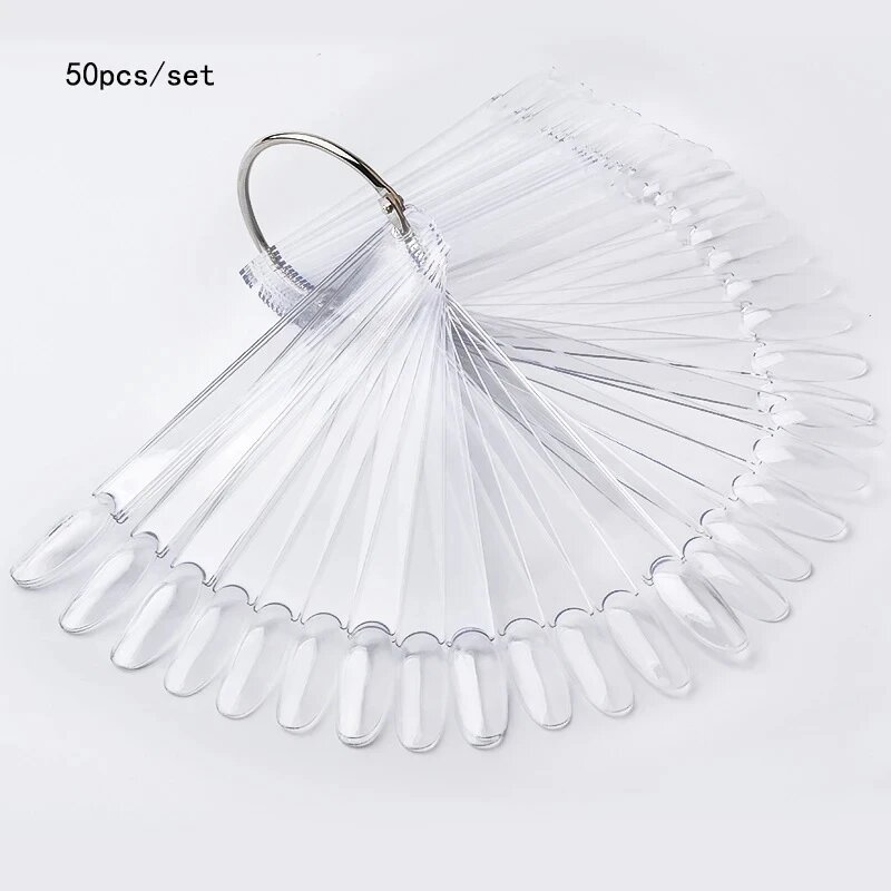 Демонстрационный дисплей для ногтей 50 шт, Round Clear