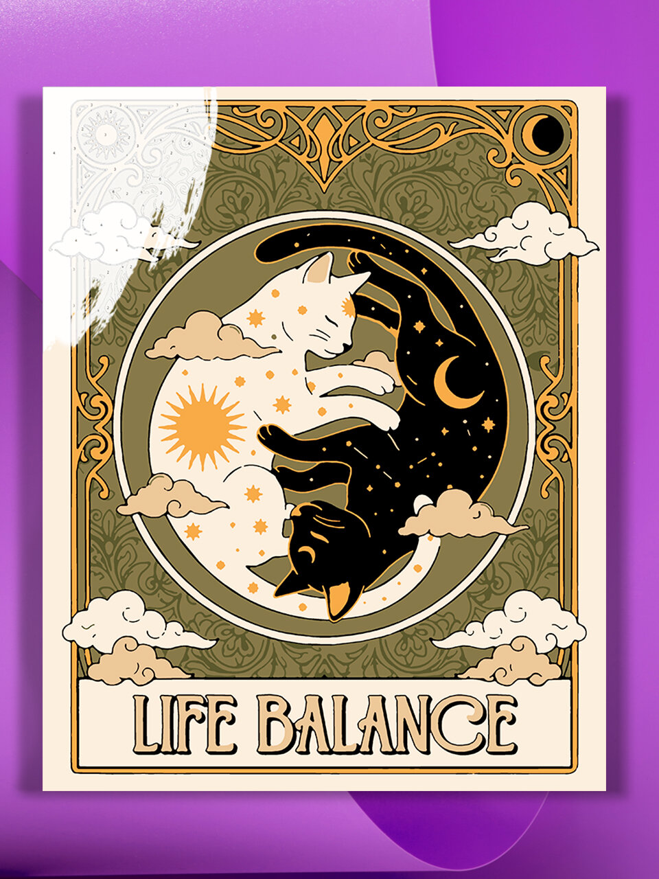Life balance kanvasidagi raqamlar bo‘yicha rasm, 40 x 50 sm
