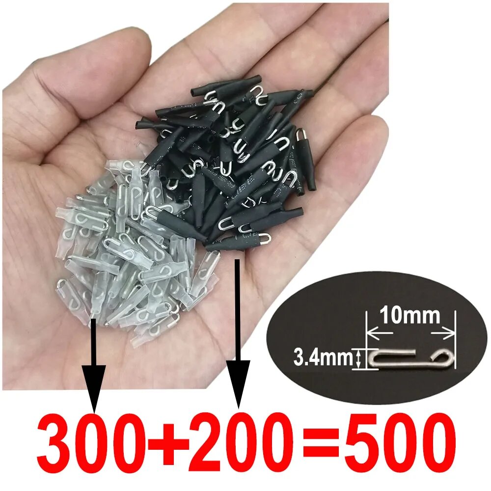 500 шт. Защелки Facifa, белые 300, черные 200