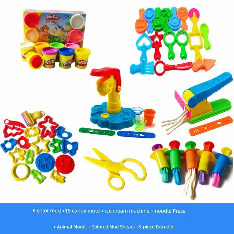 Набор Play-Doh A1+D+E+F+G+H с 10 цветами пластилина для детских игрушек