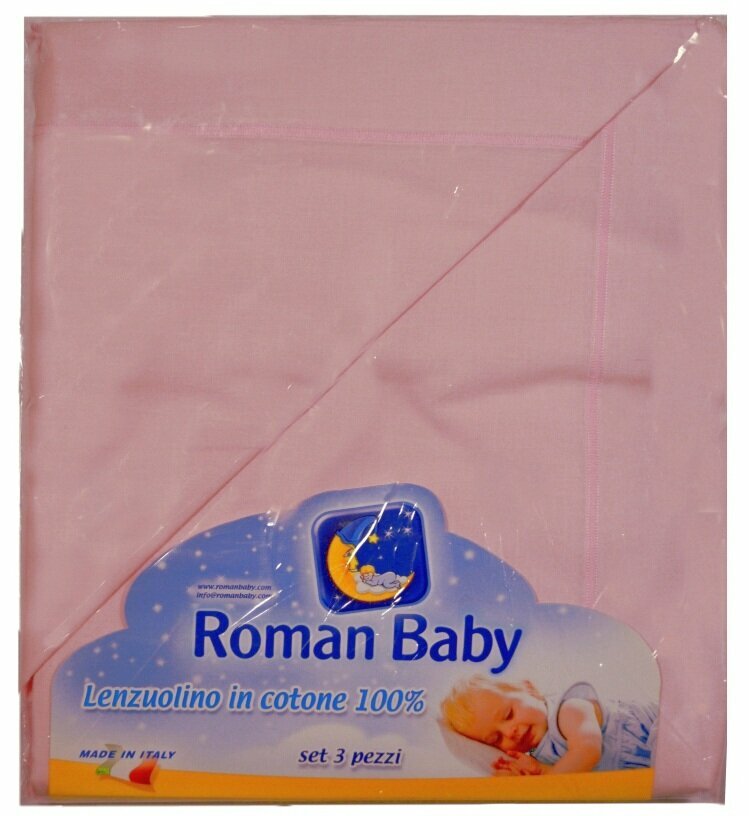 Комплект постельного белья Roman Baby 3 предмета, цвет розовый