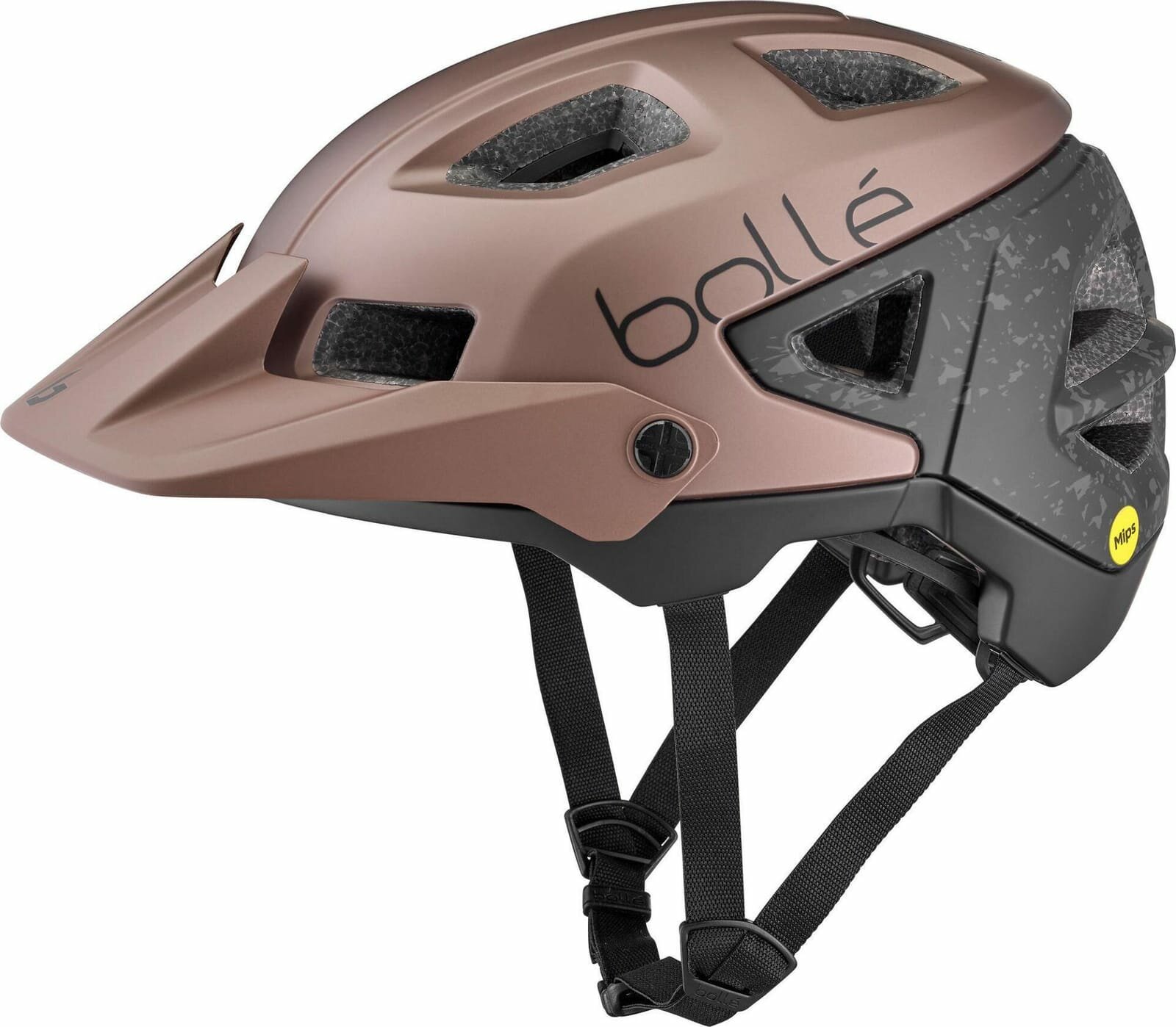 DECATHLON шлем защитный BOLL TRACKDOWN MIPS, матовый вольфрам, коричневый, S/52-55 см