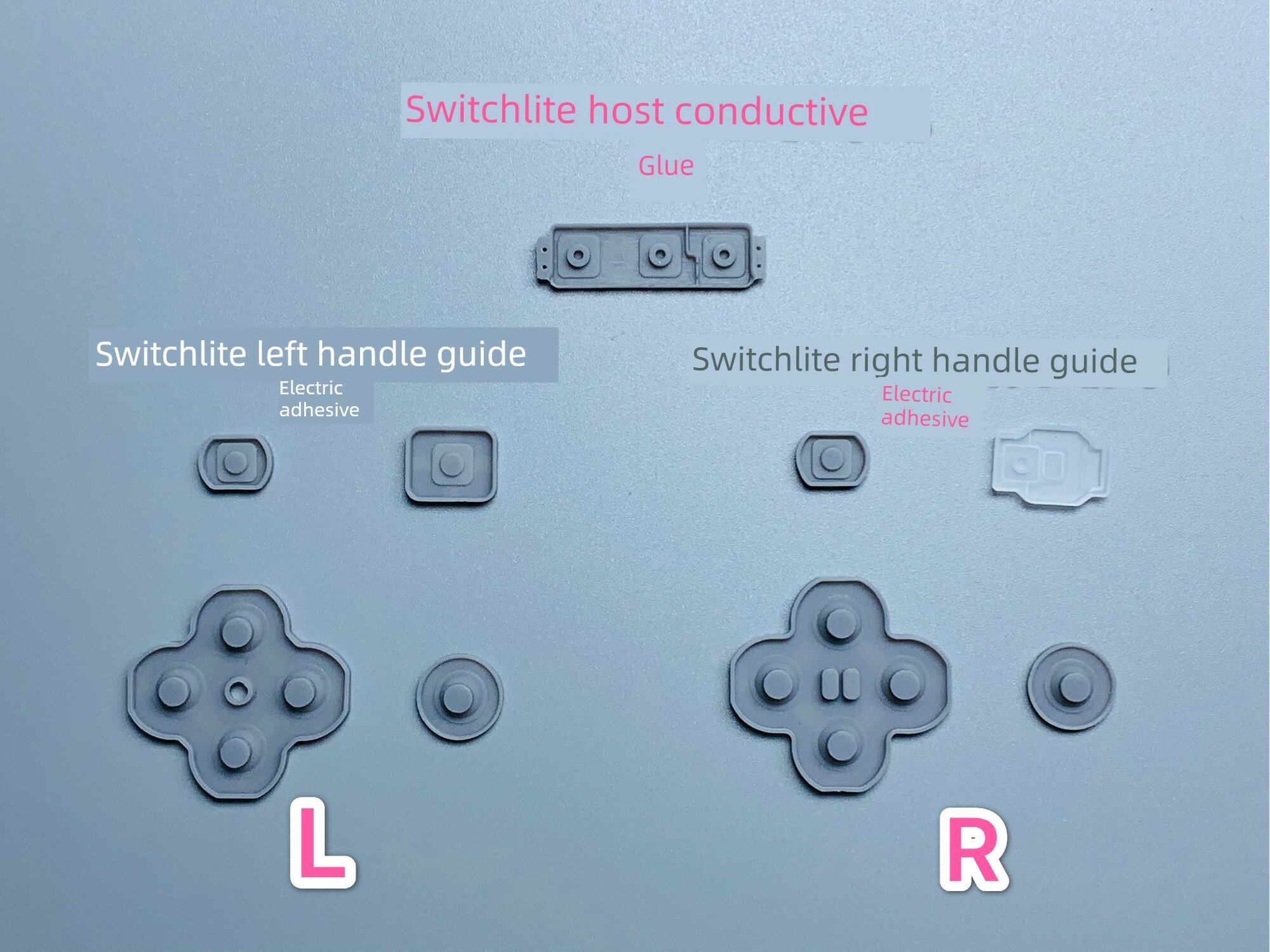 Оригинальный полный комплект прокладок кнопок Switch Lite, набор замены для Nintendo Switch Lite