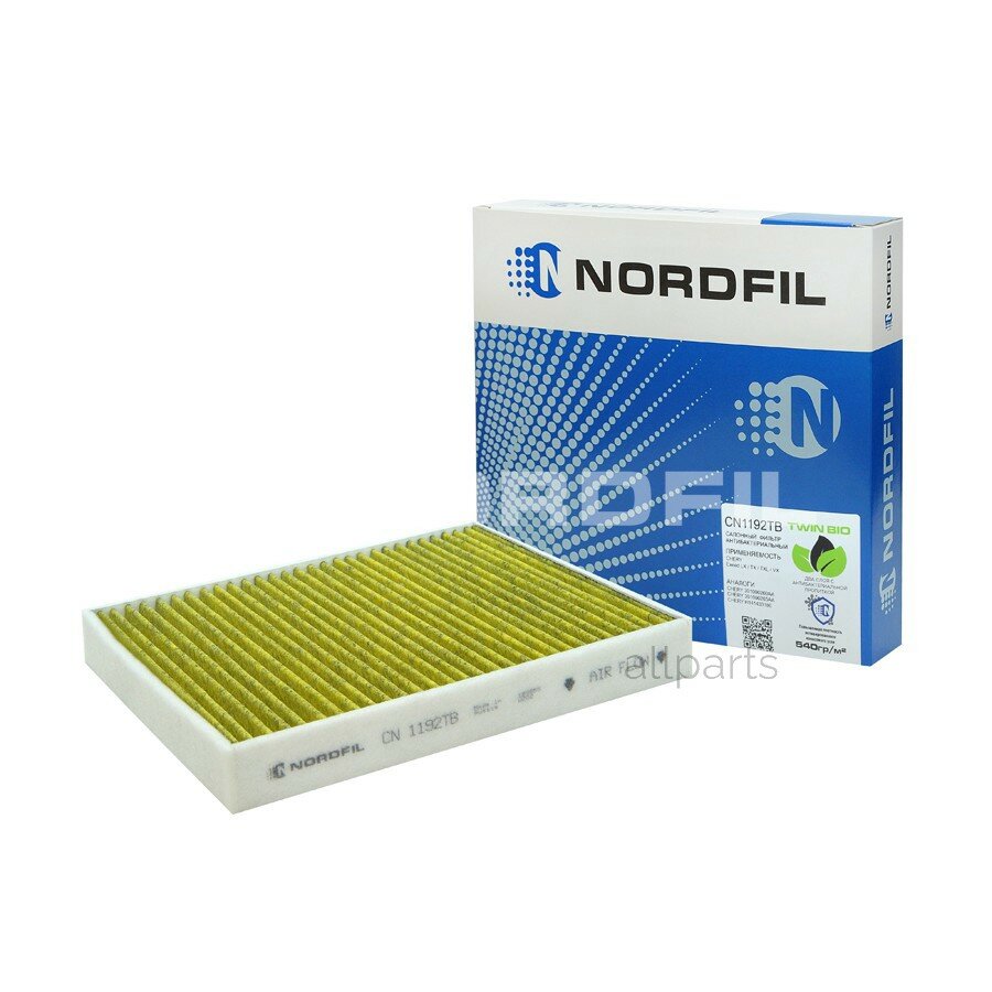 NORDFIL CN1192TB Фильтр салона антибактериальный TWIN BIO CHERY Exeed TXL Exeed VX