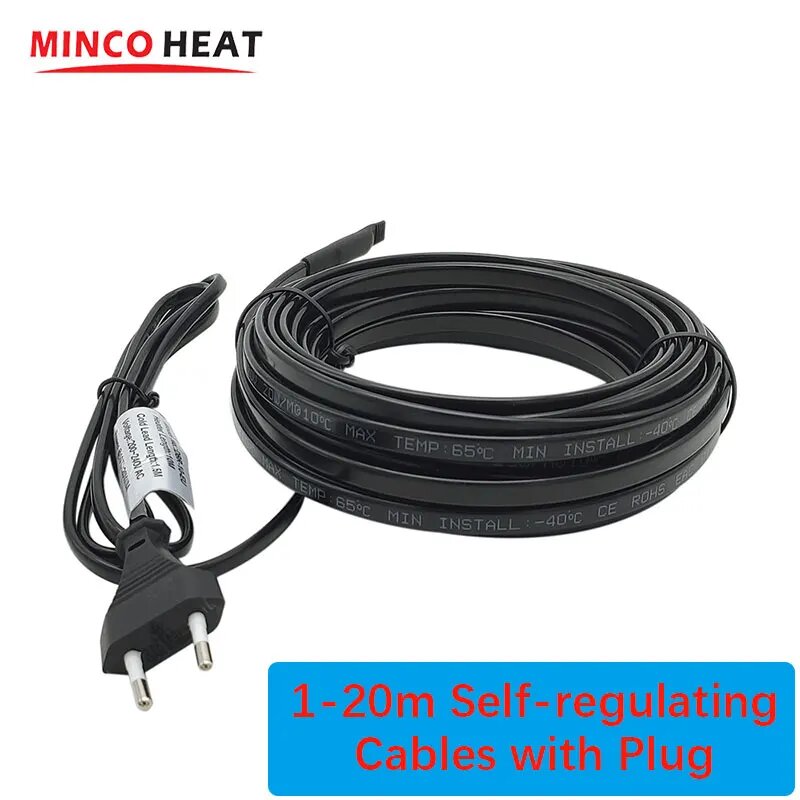 Нагревательный кабель MINCO HEAT для труб, 20 m