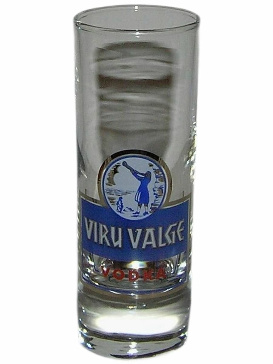 Винтаж эстония. Виру-Валге. Коллекционная Стопка / Рюмка - VODKA VIRU VALGE. (Стекло).