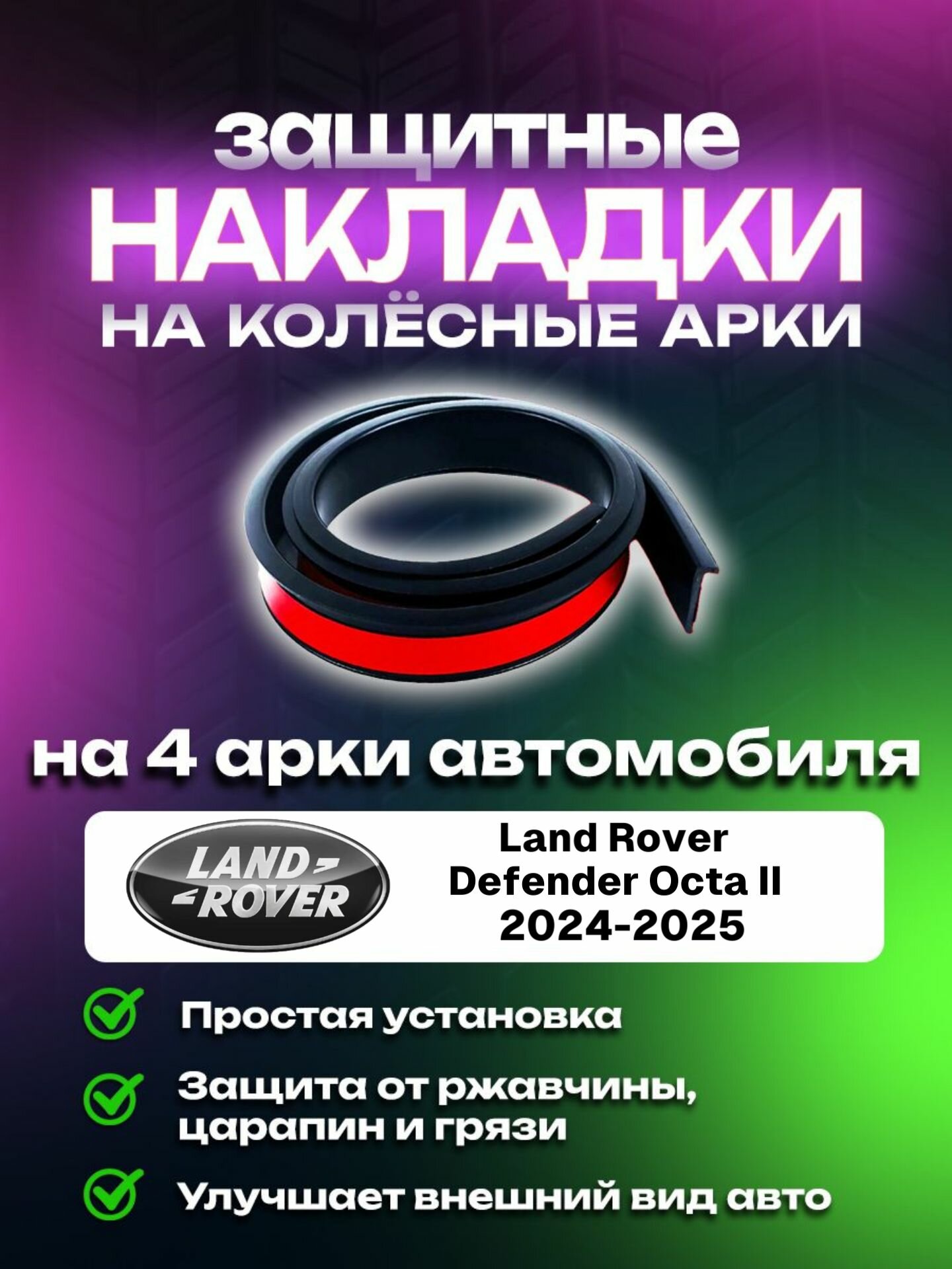 Накладки на арки Land Rover Defender Octa II (2024-2025) / Ланд Ровер Дефендер Оcта 2 поколение защитные