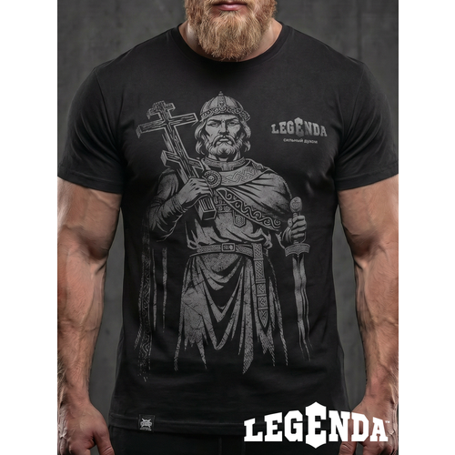 фото Футболка спортивная legenda князь, размер 2xl, черный