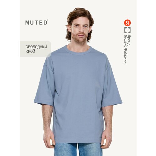фото Футболка muted oversize, размер 2xs-xs, голубой