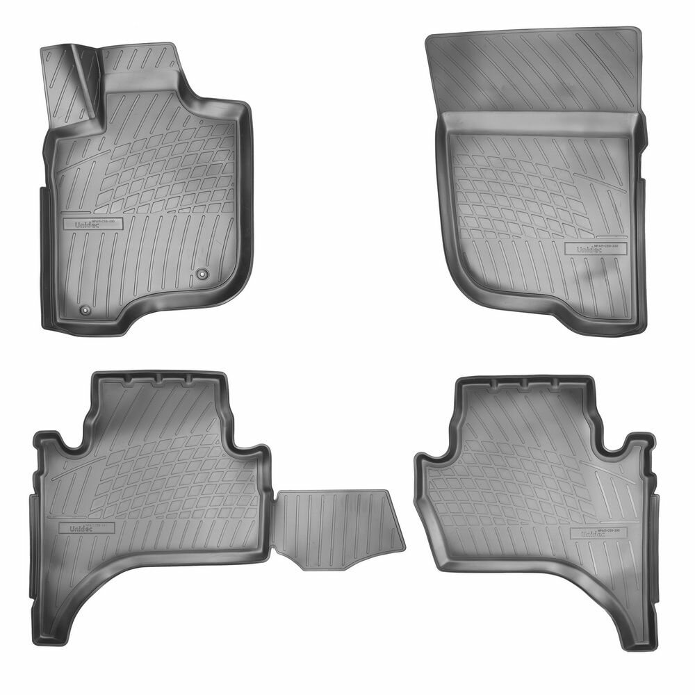 Коврики салонные для Mitsubishi L200 IV 3D 2006-2015 Fiat Fullback 3 NORPLAST NPA11-C59-330