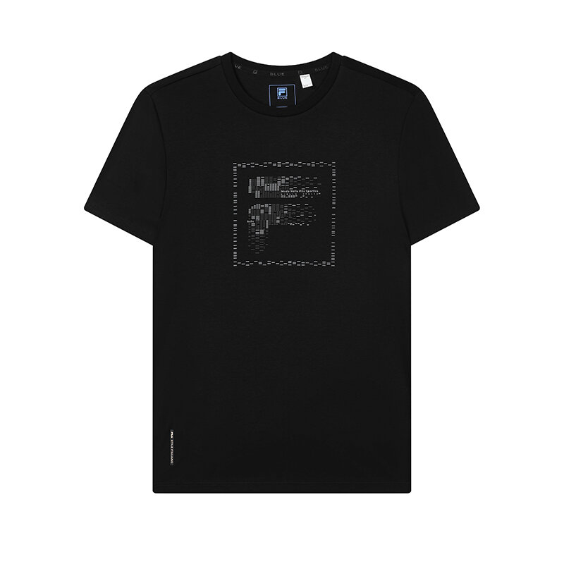 Футболка Fila Jet Black Crew Neck Moderate Straight Fit
